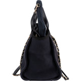 Chanel Canvas Deauville Small Tote Shoulder Bag