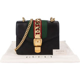 Gucci Black Leather Small Sylvie Crossbody Bag