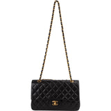 Chanel Quilted Lambskin 24K Gold Medium Double Flap Shoulder Bag