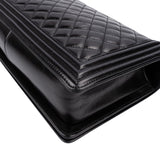 Chanel Quilted Crinkled Calfskin Limited "A Tale from Paris to Salzburg" Large Boy Crossbody Bag