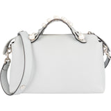 Fendi Leather Pearl Embellished By The Way Boston Handbag