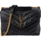 Saint Laurent Quilted Calfskin Small Loulou Crossbody Bag