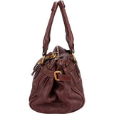 Chloé Bordeaux Leather Paddington Handbag