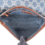 Celine Monogram Macadam Denim Messenger Crossbody Bag