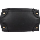 Celine Black Leather Luggage Handbag