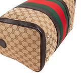 Gucci Monogram GG Canvas Web Boston Handbag