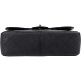 Chanel Quilted Caviar Leather Jumbo Double Flap Crossbody Bag