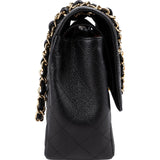 Chanel Quilted Caviar Leather Double Flap Crossbody Bag