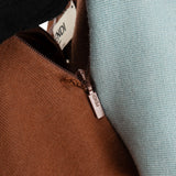 Fendi Brown Wool Multicolor Block Details Sleeveless Dress (IT44)