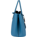 Prada Blue Saffiano Leather Double Handbag - vintageandkickz