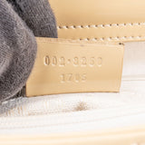 Gucci Beige Patent Leather Bamboo Tote Handbag