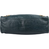 Balenciaga Petrol Leather City Handbag