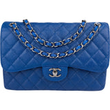 Chanel Quilted Caviar Leather Jumbo Double Flap Crossbody Bag xx maße / datacode, fehlende Ecken - vintageandkickz