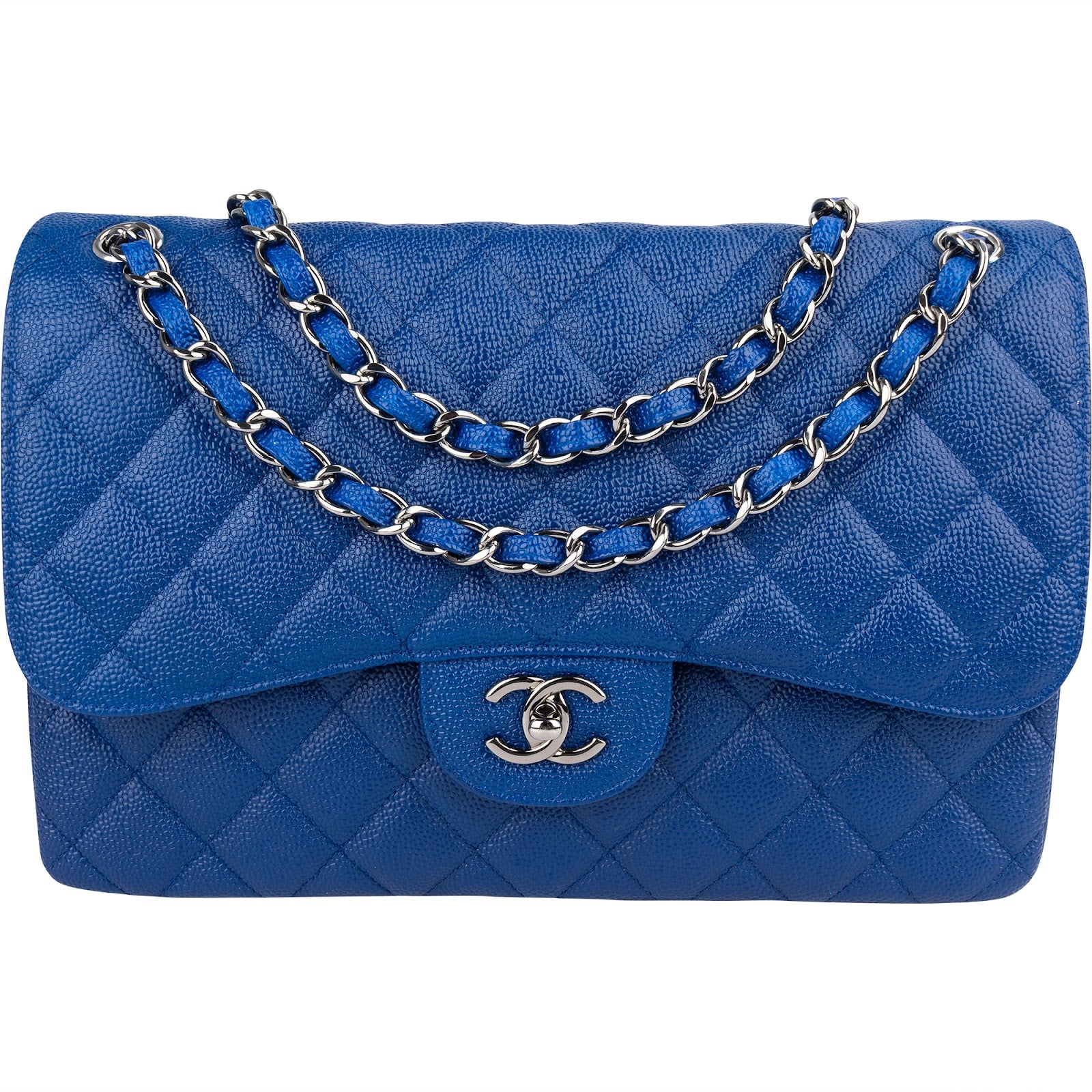 Chanel Quilted Caviar Leather Jumbo Double Flap Crossbody Bag xx maße / datacode, fehlende Ecken - vintageandkickz