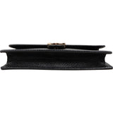 Gucci Grained Leather Interlocking GG Wallet On Chain Crossbody Bag