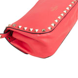 Valentino Garavani Pink Leather Rockstud Flap Crossbody Bag