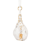 Prada White Soft Calf Leather Ruched Shoulder Bag