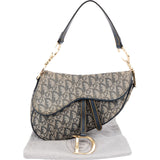 Christian Dior Monogram Oblique Denim Saddle Shoulder Bag