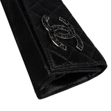 Chanel Glitter Quilted Suede Embelished CC East West Single Flap Clutch