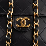 Chanel Quilted Lambskin 24K Gold Single Flap Shoulder Bag
