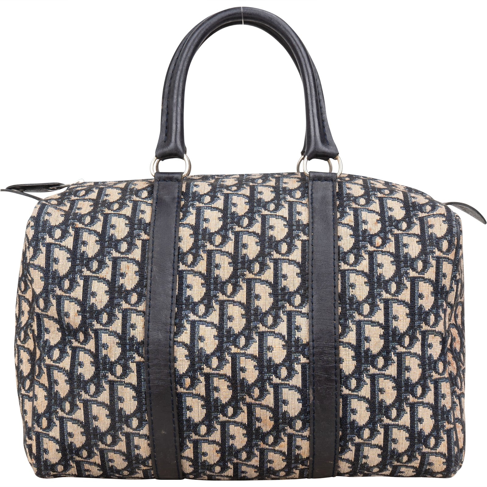 Christian Dior Trotter Monogram Oblique Boston Handbag - vintageandkickz