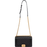 Chanel Quilted Lambskin Single Flap Medium Boy Crossbody Bag