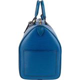 Louis Vuitton Blue Epi Leather Keepall 45 Travel Bag