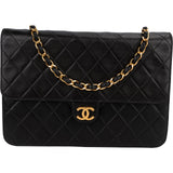 Chanel Quilted Lambskin 24K Single Flap Shoulder Bag