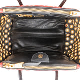 Miu Miu Bicolor Leather Biker Tote Handbag