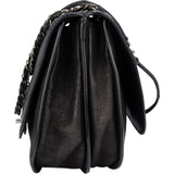 Chanel Quilted Leather Half Moon Single Flap Crossbody Bag