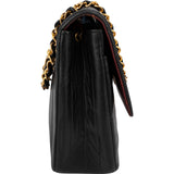 Chanel Vertical Quilted Lambskin 24K Gold Single Flap Crossbody Bag