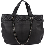 Chanel Lambskin On The Road CC Tote Handbag