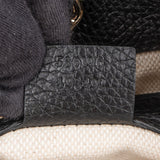 Gucci Black Leather Soho Chain Tote Crossbody Bag