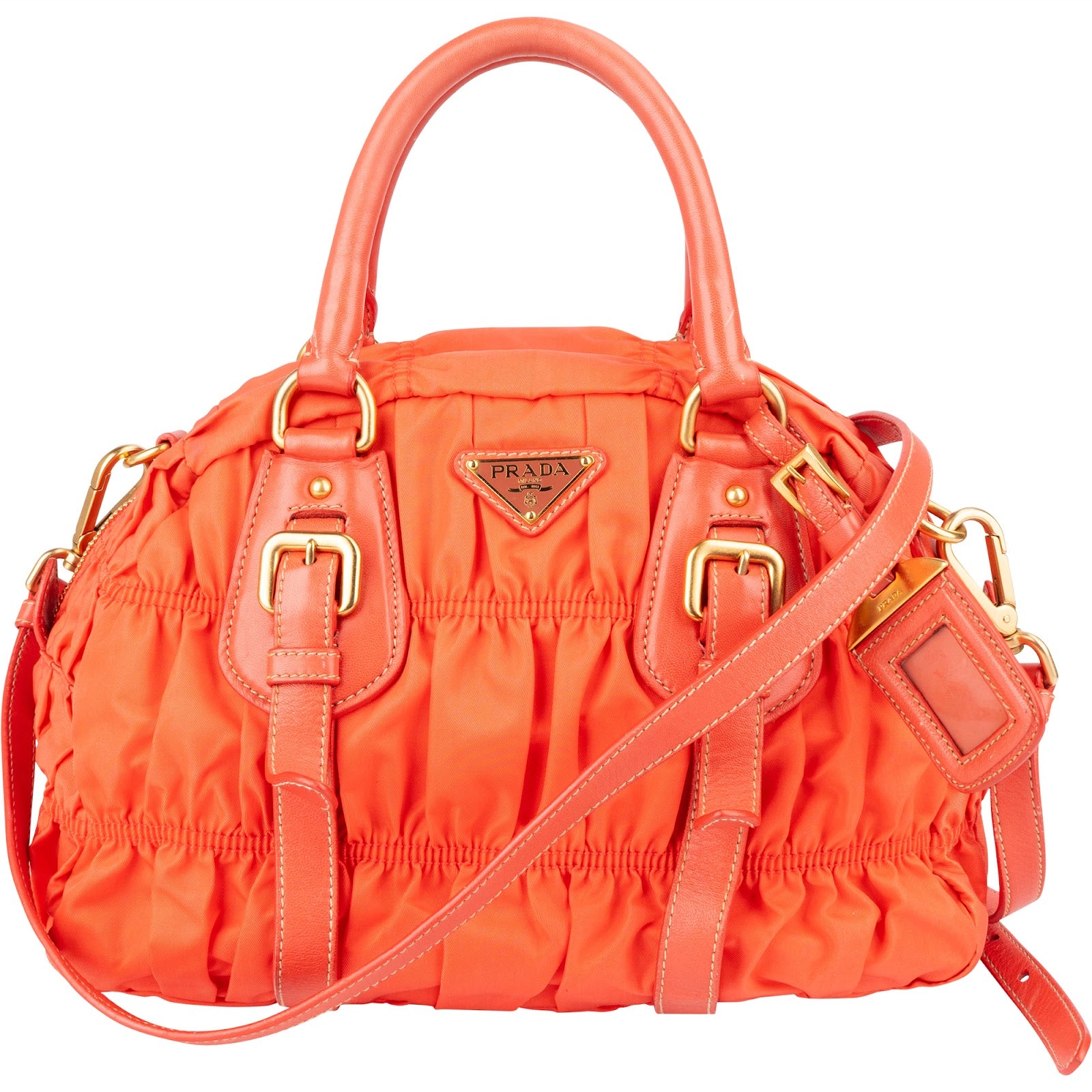 [🔄️B11 / F15] Prada Tessuto Gaufre Bauletto Bag Handbag - vintageandkickz