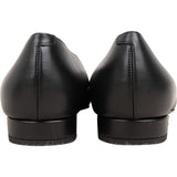 Chanel Black Leather Cap Toe Uniform Ballerina Heel Flats (35,5)