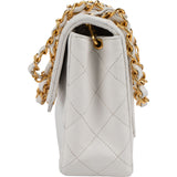 Chanel Quilted Lambskin Small 24K Gold Single Flap Crossbody Bag