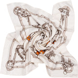 Hermès Mors & Gourmettes Silk Carre 90 Tuch Scarf