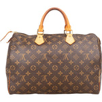 Louis Vuitton Monogram Canvas Speedy 35 Handbag - vintageandkickz