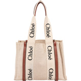 Chloé Canvas Medium Woody Tote Shoulder Bag