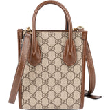 Gucci Monogram GG Supreme Interlocking G Mini Paperbag Crossbody Handbagag