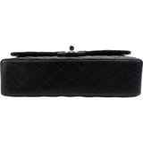 Chanel Quilted Lambskin Palladium Medium Double Flap Shoulder Bag
