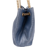 Chanel Bleu Python CC Shopping Tote Shoulder Bag
