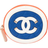 Chanel Caviar Leather CC Filigree Oval Coin Purse Wallet
