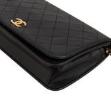 Chanel Quilted Lambskin Small 24K Gold Single Flap Shoulder Bag