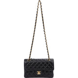 Chanel Quilted Caviar Leather Small Double Flap Shoulder Bag