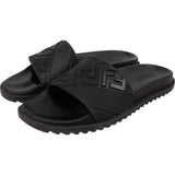 Fendi Monogram FF Motif Black Sandals Slides (43)