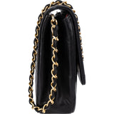 Chanel Quilted Lambskin 24K Gold Single Flap Crossbody Bag