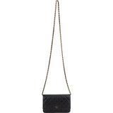 Chanel Quilted Caviar Leather Wallet on Chain Crossbody Bag