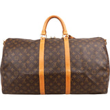 Louis Vuitton Monogram Canvas Keepall 55 Bandoulière Travel Bag