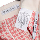 Christian Dior Pink Cotton Houndstooth Skirt (FR 36 / DE 34)